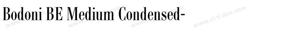 Bodoni BE Medium Condensed字体转换